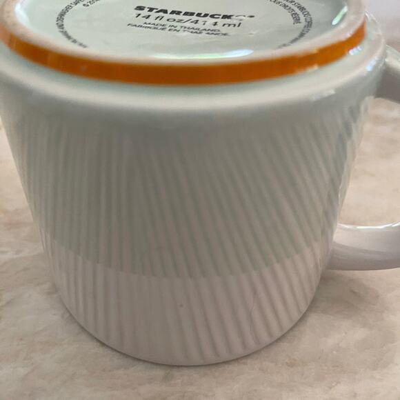 Starbucks 2014 coffee mug. Light teal/white - Picture 6 of 10